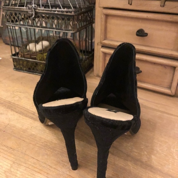 Ava & Aiden Cora Heels Mules Velvet Damask 7 - Picture 3 of 9